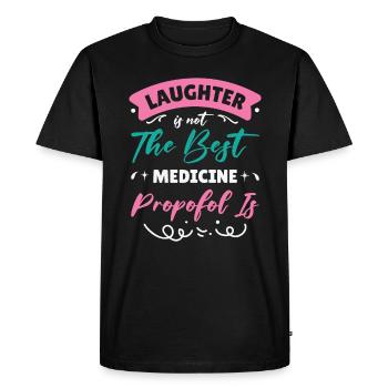 Infirmière anesthésiste anesthésiste - T-shirt Premium bio Homme - noir - Devant - Nico (187cm)
