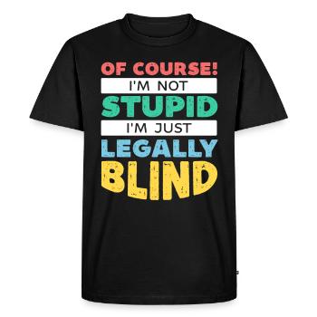 Braille Blind Blindness Awareness Visually - Men's Premium Organic T-Shirt - black - Front - Nico (187cm)