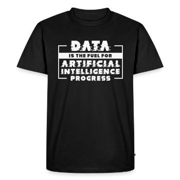 Machine de progrès de l’intelligence artificielle - T-shirt Premium bio Homme - noir - Devant - Nico (187cm)