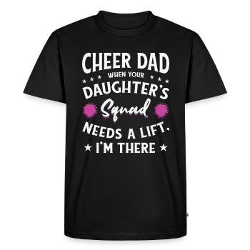 Cheerleader Proud Cheer Dad Cheerleading - T-shirt Premium bio Homme - noir - Devant - Nico (187cm)