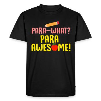 Aide-éducateur de l’enseignant - T-shirt Premium bio Homme - noir - Devant - Nico (187cm)