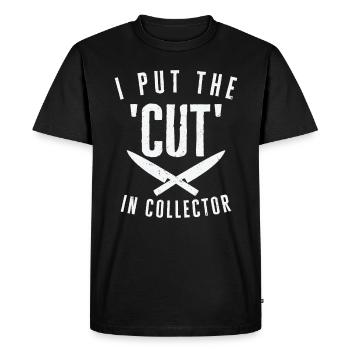 Couteaux collecteurs de couteaux - T-shirt Premium bio Homme - noir - Devant - Nico (187cm)