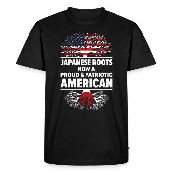 Né japonais Japonais Américain USA - T-shirt Premium bio Homme - noir - Devant - Nico (187cm)