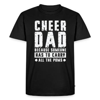 Cheerleader Proud Cheer Dad Cheerleading - T-shirt Premium bio Homme - noir - Devant - Nico (187cm)