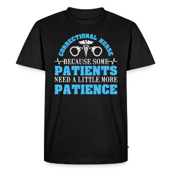 Correctional Nurse Nursing Correction Officer - Men's Premium Organic T-Shirt - black - Front - Nico (187cm)