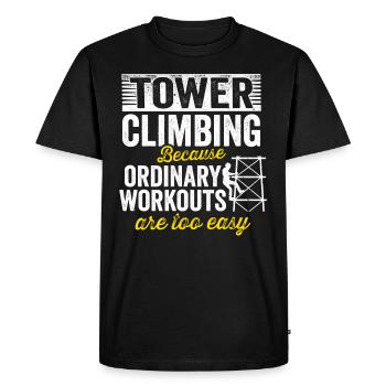 Cell Tower Climber Climbing Technician - Men's Premium Organic T-Shirt - black - Front - Nico (187cm)