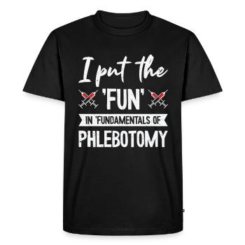 Phlebotomist Phlebotomy Nurse Tech - Men's Premium Organic T-Shirt - black - Front - Nico (187cm)