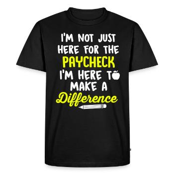 Paraprofessional Teacher Para Educator - Men's Premium Organic T-Shirt - black - Front - Nico (187cm)