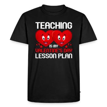 Valentine's Day Teacher School Teaching Profession - Men's Premium Organic T-Shirt - black - Front - Nico (187cm)