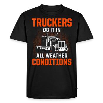 Truck Driver Trucker Driving - Men's Premium Organic T-Shirt - black - Front - Nico (187cm)
