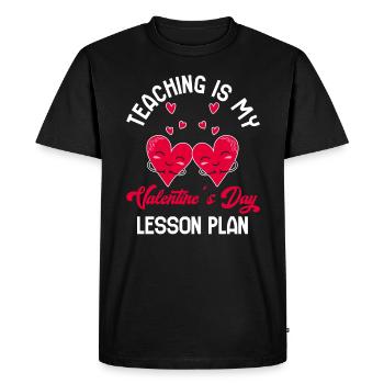 Valentine's Day Teacher School Teaching Profession - Men's Premium Organic T-Shirt - black - Front - Nico (187cm)