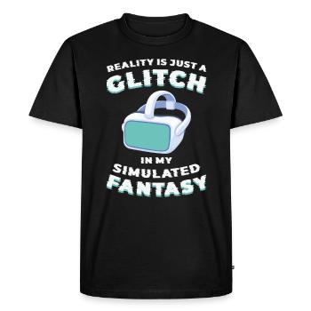 Simulation Fantasy Réalité Science-Fiction - T-shirt Premium bio Homme - noir - Devant - Nico (187cm)