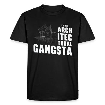 Profession d’architecte Gangsta Historique - T-shirt Premium bio Homme - noir - Devant - Nico (187cm)