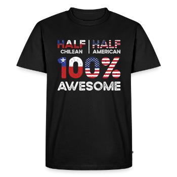 Semi-Chilien Chili États-Unis - T-shirt Premium bio Homme - noir - Devant - Nico (187cm)