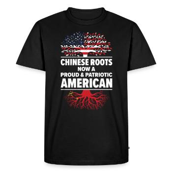 Né chinois Chine États-Unis - T-shirt Premium bio Homme - noir - Devant - Nico (187cm)
