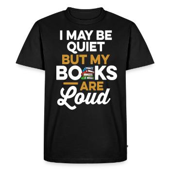 Librarian Bookworm Book Nerd Reading Library - Men's Premium Organic T-Shirt - black - Front - Nico (187cm)