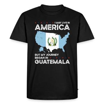 Born Guatemalan Guatemala American USA Citizenship - Men's Premium Organic T-Shirt - black - Front - Nico (187cm)