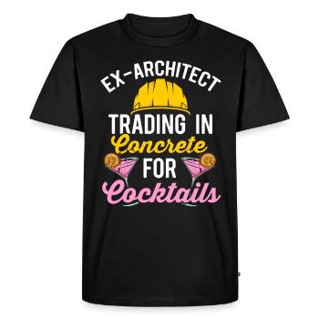 Retired Architect Architecture Retirement - Men's Premium Organic T-Shirt - black - Front - Nico (187cm)