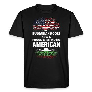 Né: Bulgare, Bulgare, Américain, États-Unis - T-shirt Premium bio Homme - noir - Devant - Nico (187cm)