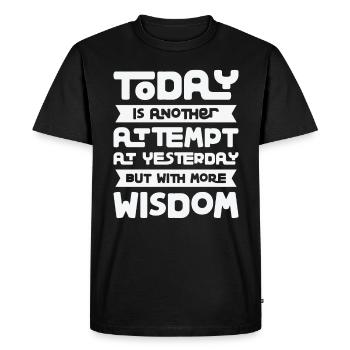 Connaissance motivatrice de la sagesse motivationnelle - T-shirt Premium bio Homme - noir - Devant - Nico (187cm)