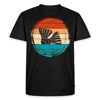 Badminton - Men's Premium Organic T-Shirt - black - Front - Nico (187cm)