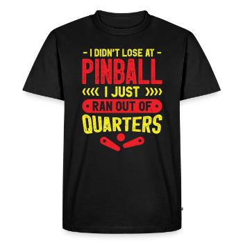Pinball Arcade Game Machine - Men's Premium Organic T-Shirt - black - Front - Nico (187cm)