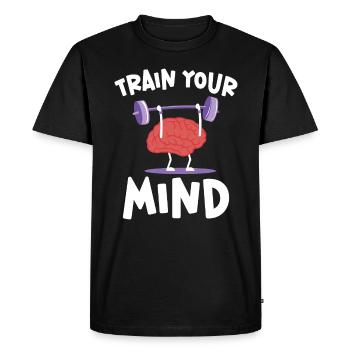 Alzheimer's Awareness Brain Mental Health - Men's Premium Organic T-Shirt - black - Front - Nico (187cm)