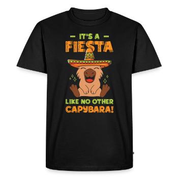 Capybara Mariachi Cinco de Mayo Fiesta - T-shirt Premium bio Homme - noir - Devant - Nico (187cm)