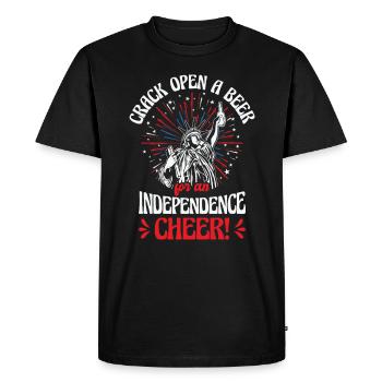 Indépendance des États-Unis Liberté de boire de la bière - T-shirt Premium bio Homme - noir - Devant - Nico (187cm)