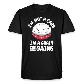 Cuisine asiatique Riz Philippines philippin - T-shirt Premium bio Homme - noir - Devant - Nico (187cm)