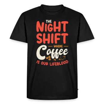 Night Shift Worker Graveyard Duty - Men's Premium Organic T-Shirt - black - Front - Nico (187cm)