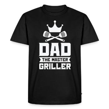 Barbecue fête des pères Amateurs de barbecue Grillons Papa - T-shirt Premium bio Homme - noir - Devant - Nico (187cm)