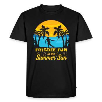 Frisbee Tropical Summer Holiday Flying Disc Sport - T-shirt Premium bio Homme - noir - Devant - Nico (187cm)