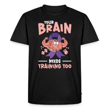 Alzheimer's Awareness Brain Mental Health - Men's Premium Organic T-Shirt - black - Front - Nico (187cm)