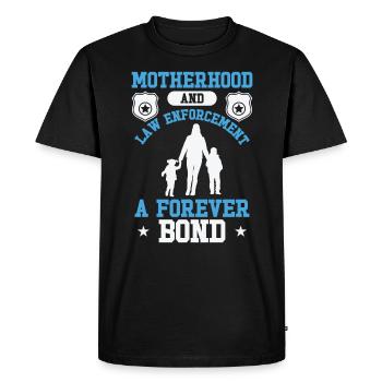 Police Mothers Day Cop Officer Law Enforcement - Men's Premium Organic T-Shirt - black - Front - Nico (187cm)