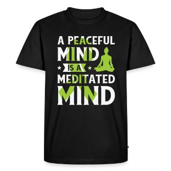 Mental Health Yoga Meditation Awareness Month - Men's Premium Organic T-Shirt - black - Front - Nico (187cm)