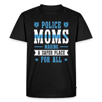 Police Mothers Day Cop Officer Law Enforcement - Men's Premium Organic T-Shirt - black - Front - Nico (187cm)