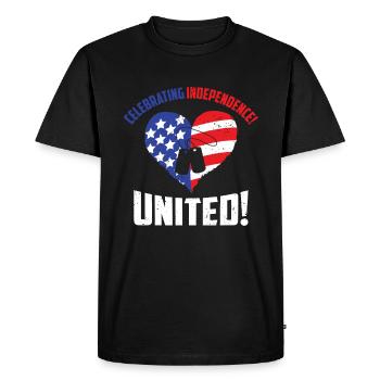 USA Independence Military Heroes Soldier Freedom - Men's Premium Organic T-Shirt - black - Front - Nico (187cm)