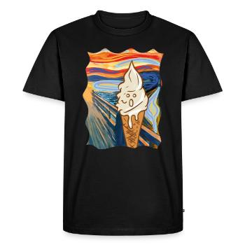 Crème glacée The Scream Art Popsicle Edvard - T-shirt Premium bio Homme - noir - Devant - Nico (187cm)