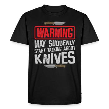 Knifemaking Knife Making Bladesmith Smithing Knife - Men's Premium Organic T-Shirt - black - Front - Nico (187cm)