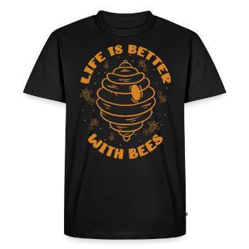 Apiculteur Abeilles Abeilles Abeilles Abeilles Amoureux - T-shirt Premium bio Homme - noir - Devant - Nico (187cm)