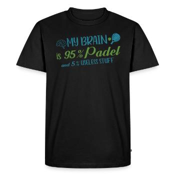 Terrain de sport de padel Formation Joueurs de padel - T-shirt Premium bio Homme - noir - Devant - Nico (187cm)