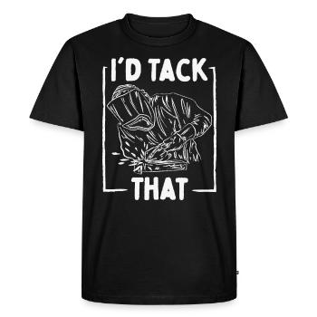 Welder Welding Soldering Oxidise - Men's Premium Organic T-Shirt - black - Front - Nico (187cm)