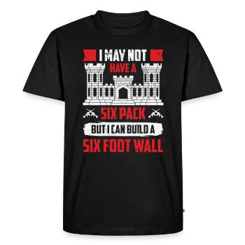 Armée du génie de combat - T-shirt Premium bio Homme - noir - Devant - Nico (187cm)