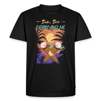 Fumeurs de cigares Fumeurs de cigares - T-shirt Premium bio Homme - noir - Devant - Nico (187cm)