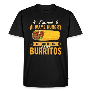 Burrito Mexican Food Lover - Men's Premium Organic T-Shirt - black - Front - Nico (187cm)