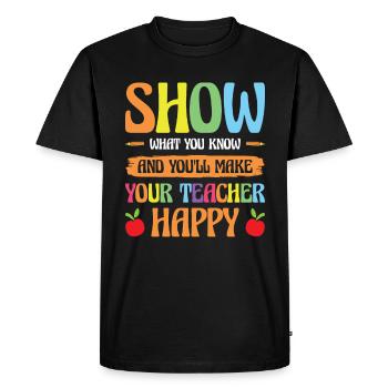 Jour de test Enseignant Test Day School Staar Test - T-shirt Premium bio Homme - noir - Devant - Nico (187cm)