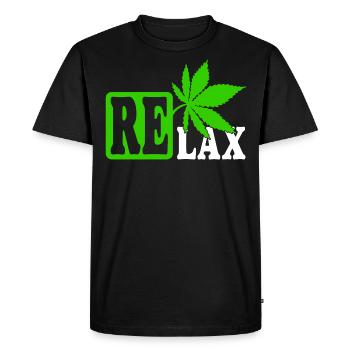 Cannabis Marijuana Weed Fumer - T-shirt Premium bio Homme - noir - Devant - Nico (187cm)
