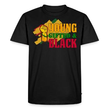 Mois de l’histoire des Noirs Histoire des Noirs américains - T-shirt Premium bio Homme - noir - Devant - Nico (187cm)