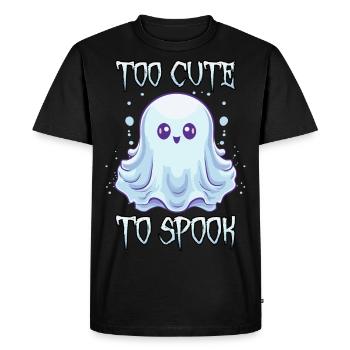 Ghost Shirt: Adorable Halloween Tee Too Cute to Sp - Men's Premium Organic T-Shirt - black - Front - Nico (187cm)